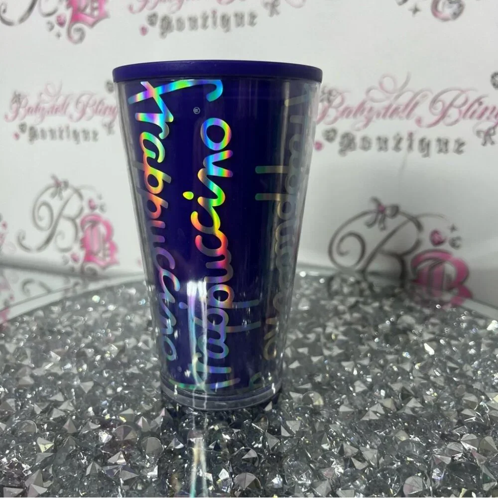 Starbucks cup Frappuccino Purple Holographic Tumbler shiny shimmer